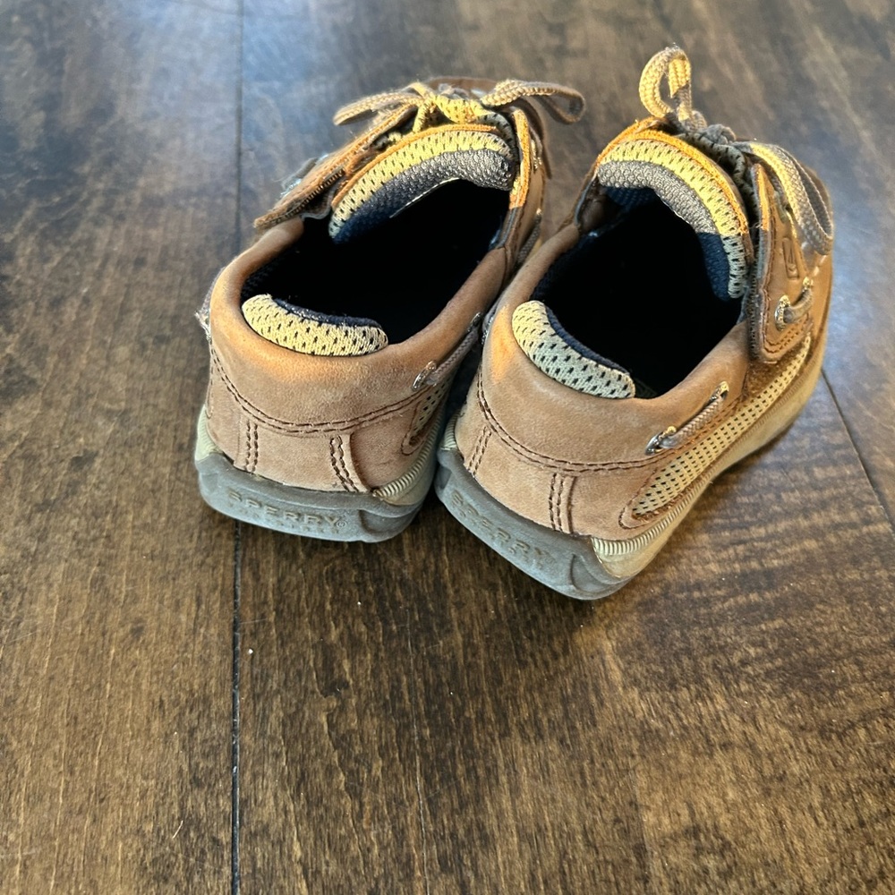 Toddler boys 7M sperry boat shoes tan - Picture 2 of 4